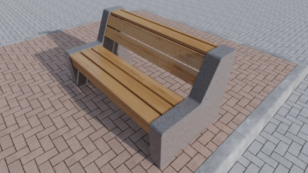 Скамья бетонная Роял Стандарт (есть незначительные сколы)